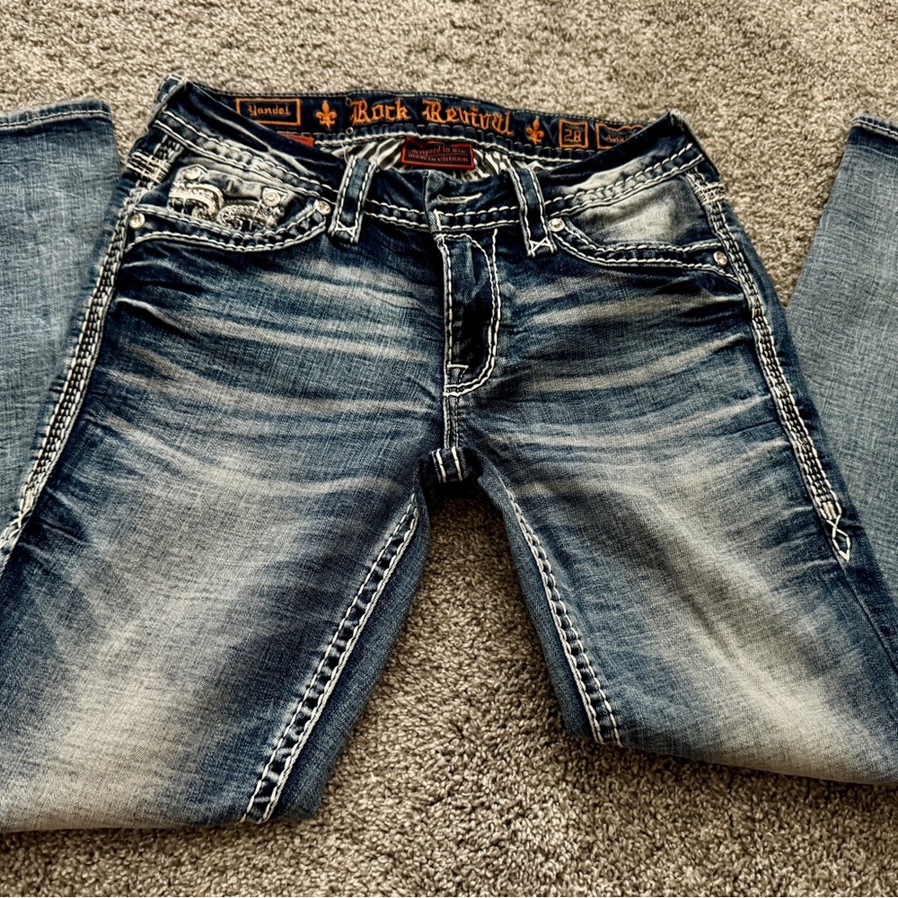 Rock Revival Blue Jeans